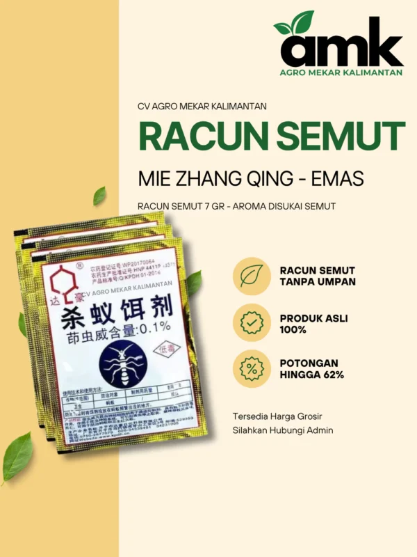 Racun Semut Mie Zhang Qing Warna Emas Super Ampuh Dalam Membasmi Semut