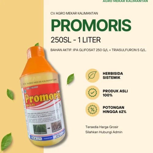 Promoris 250SL Herbisida Sistemik Selektif Gulma Berdaun Lebar dan Rumput Sawit 1 Liter