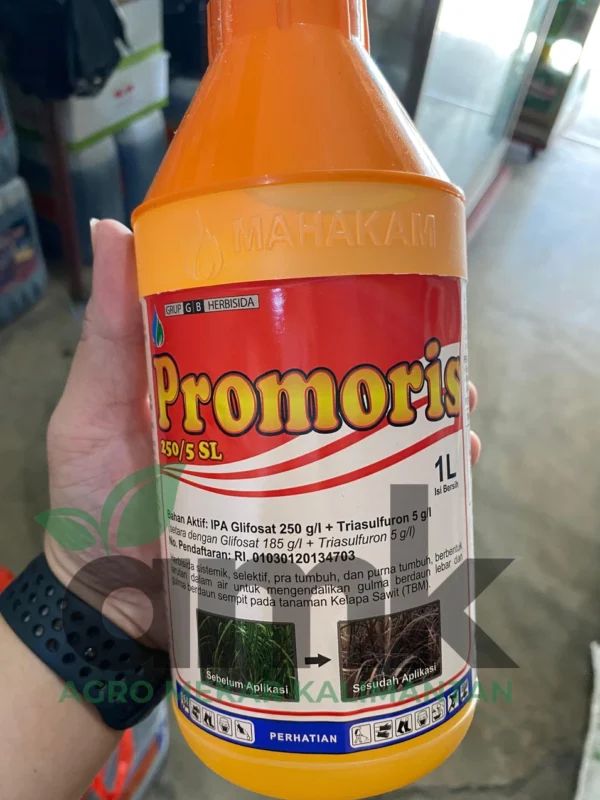 Promoris 250SL Herbisida Sistemik Selektif Gulma Berdaun Lebar dan Rumput Sawit 1 Liter