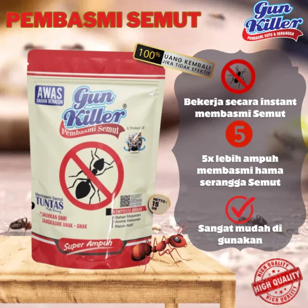 Racun Semut Super Ampuh, Obat Pembasmi Semut Bubuk, Pengusir Semut, Bubuk Paling Ampuh Bubuk 15gram