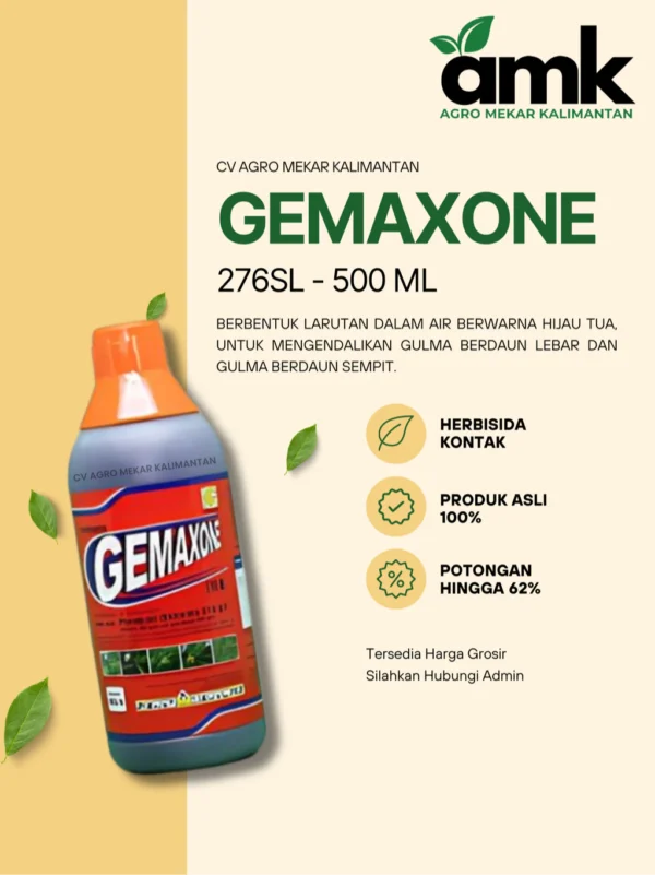 Gemaxone Herbisida Kontak 276SL ORIGINAL 500 mL