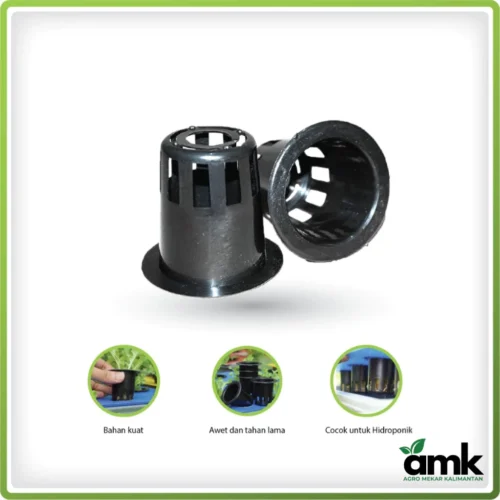 Purie Garden Netpot Net Pot Hidroponik Hitam 5cm