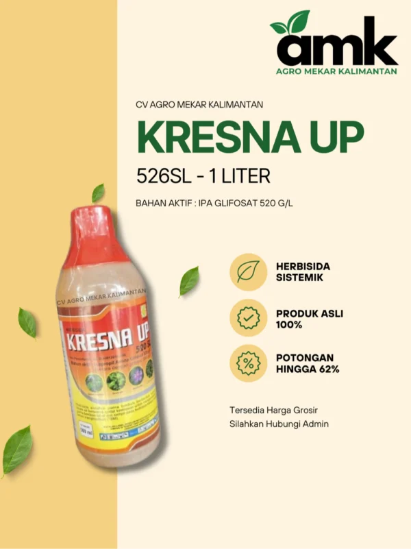 Kresna Up 520SL Herbisida Sistemik Mengendalikan Gulma Berdaun Lebar dan Sempit 1 Liter