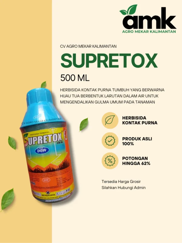 Supretox Racun Rumput Gulma Kebun Sawit 500 mL