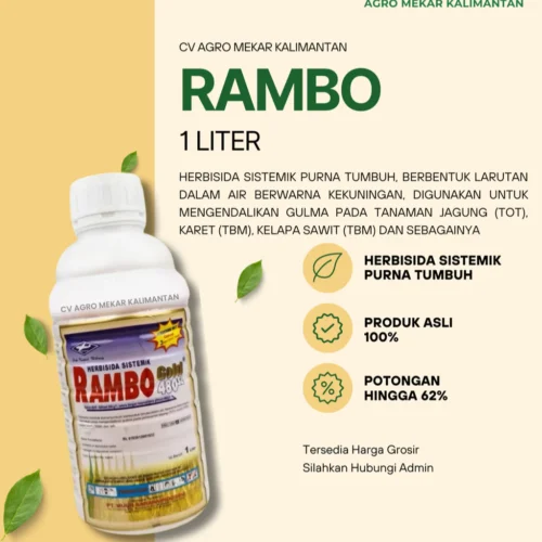 Rambo GOLD480 SL Herbisida Pembasmi Rumput dan Gulma 1 Liter