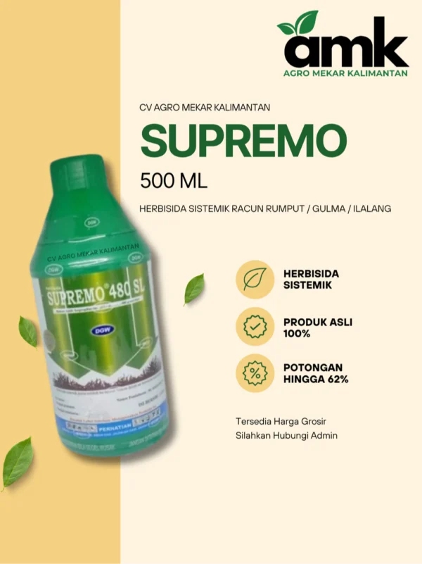 Supremo Herbisida Racun Rumput/Gulma/Ilalang Efektif 500 mL