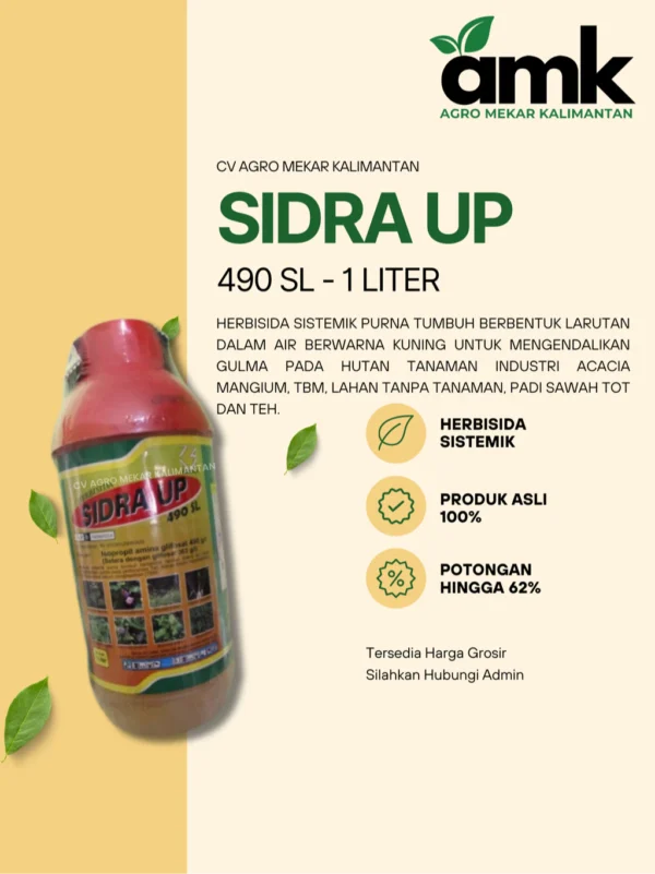 Sidra Up 490SL Herbisida Sistemik Pengendali Gulma 1 Liter