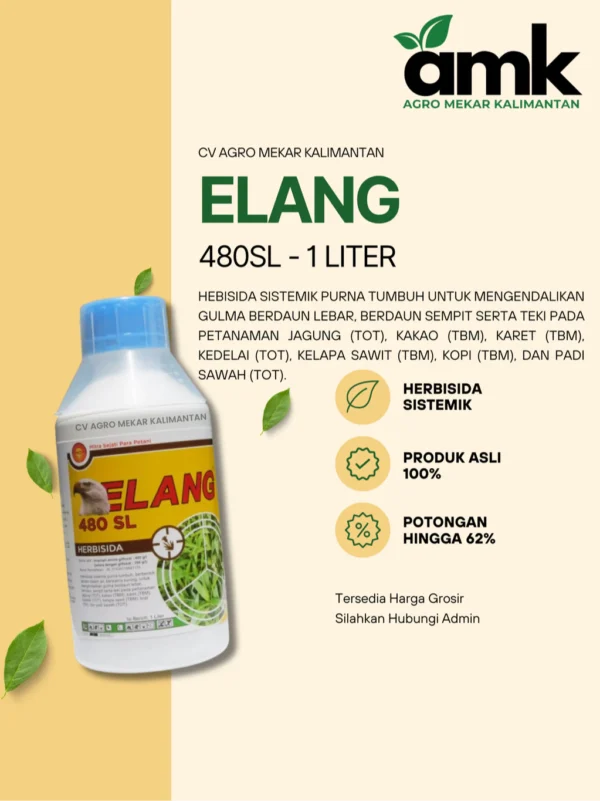 Elang 480SL Herbisida Sistemik Purna Tumbuh 1 Liter