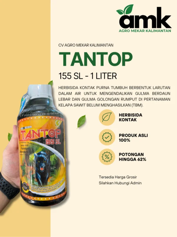 Tantop 155SL Herbisida Kontak Mengendalikan Gulma 1 Liter
