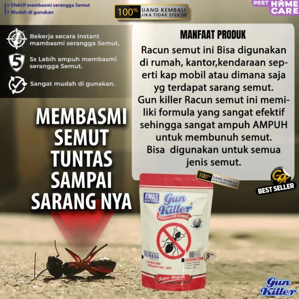 Racun Semut Super Ampuh, Obat Pembasmi Semut Bubuk, Pengusir Semut, Bubuk Paling Ampuh Bubuk 15gram