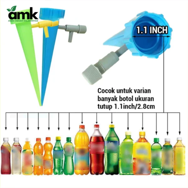 Purie Garden Drip Tetes Tutup Botol Spike Irigasi Penyiram Tanaman Otomatis PG BGR