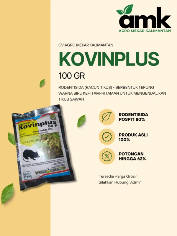 Kovinplus Racun Tikus Bubuk Ampuh Basmi Tikus 100 gr Original